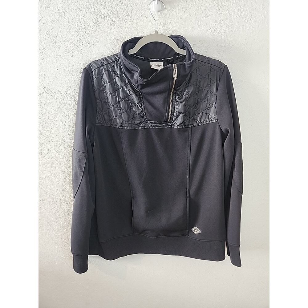 Quarter Zip Harley Davidson Sweatshirt Performance Ladies Large L H.D.